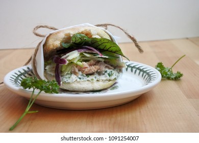 Tuna English Muffin Sandwich With Cream Cheese