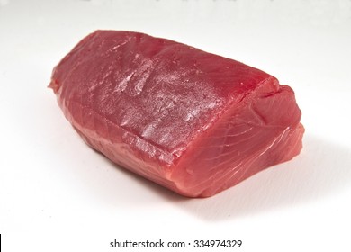 Tuna Fillet, White Background.