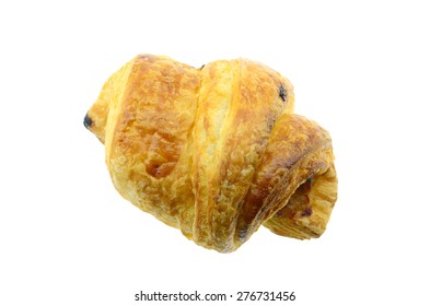 Tuna Salad Croissant On White Background