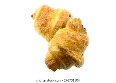 Tuna Salad Croissant On White Background