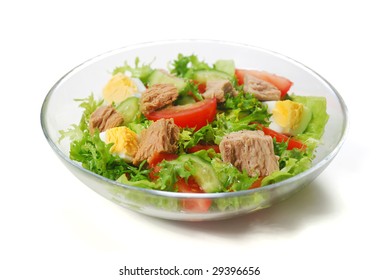 Tuna Salad In Glass Bowl