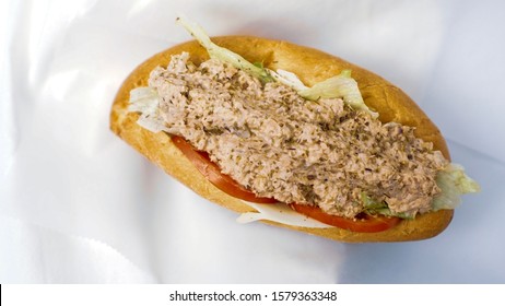 Tuna Salad Hoagie Sandwich In A Roll