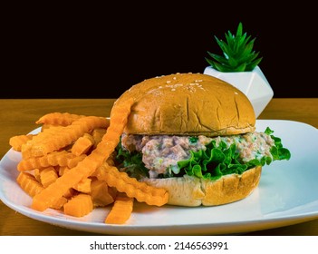 Tuna Salad Sandwich  Served With Butternut Squash Fries