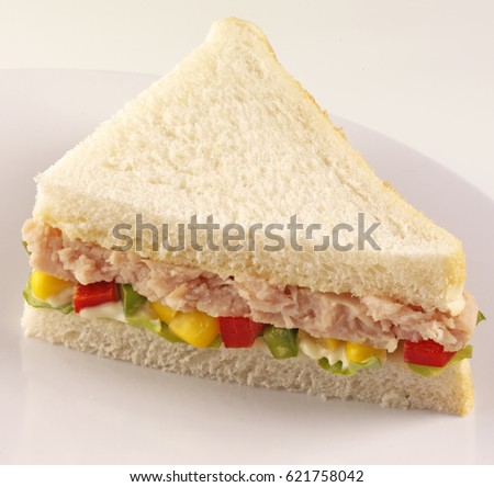 Tuna Salad Sandwich White Bread Stock Photo Edit Now 621758042