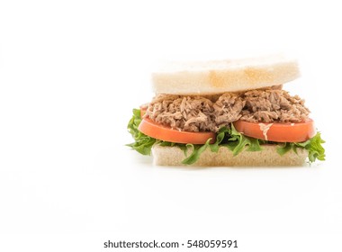 Tuna Sandwich On White Background