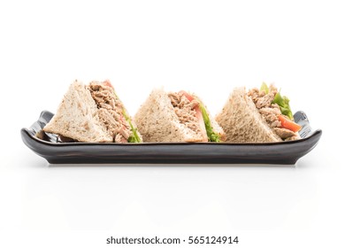 Tuna Sandwich On White Background