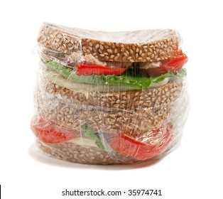 Tuna Sandwich In Plastic Wrap