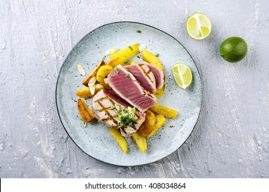 Tuna Steak with Fries