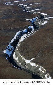 Tundra Landscape In Summer, Taymyr Peninsula, Aerial View
