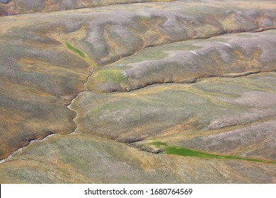 Tundra Landscape In Summer, Taymyr Peninsula, Aerial View
