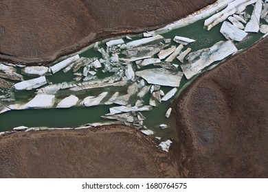 Tundra Landscape In Summer, Taymyr Peninsula, Aerial View
