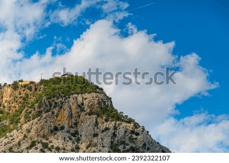 Tunektepe mountain peak in Konyaalti district of Antalya