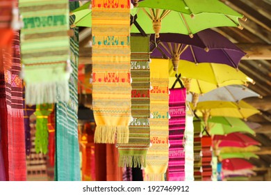 Tung Is A Hanging Flag In Lanna Art Used To Decorate.
Can Be Seen In Northern Thailand.