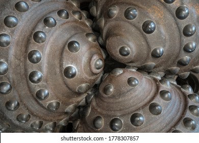 Tungsten Carbide Inserts  Of An Old Mining Bore Unit