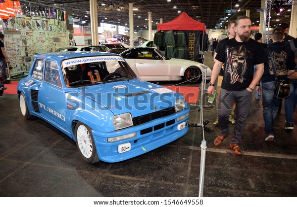 Tuning cars at the ATMS Tuning Show\
exhibition at March 24, 2017 in Budapest,\
Hungary.