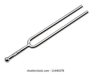 Tuning Fork On A White Background (isolate).