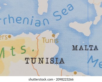 Tunis In The Realistic World Map