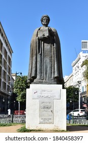 Tunis, Tunisia - February 20 2019: Statue Of Ibn Khaldun, Medieval Arab Scholar Of Islam, History And Sociology (1332-1406)