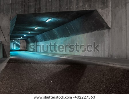 Image, Stock Photo Underground parking garage in Basel