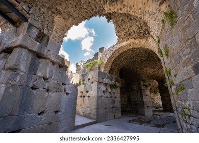 Tunnel in Asklepion. Asklepion was a treatment center at the outside of Pergamum Acropolis.