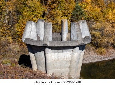 A Tunnel To Discharge Excess Water At The Dam