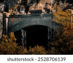 Tunnel entrance in mountain in Harpers Ferry West Virginia