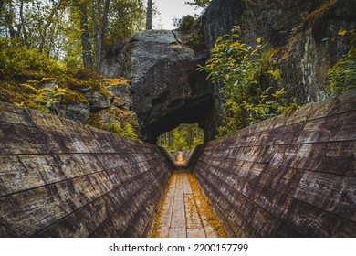 Tunnel In An Old Log Flume