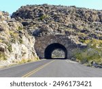 Tunnel through hill in Big Bend national park