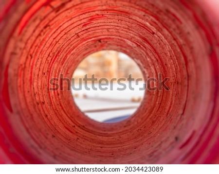 Similar – Image, Stock Photo look through the tube