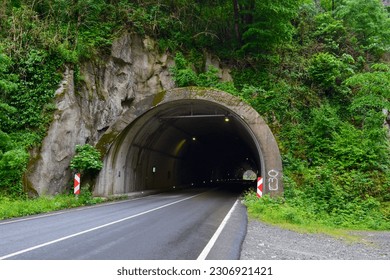 Tunnels opened in order to travel in the high and curved mountains of the Black Sea provide great convenience. It is a very nice feeling to enter the tunnels by passing through the lush and high mount - Powered by Shutterstock