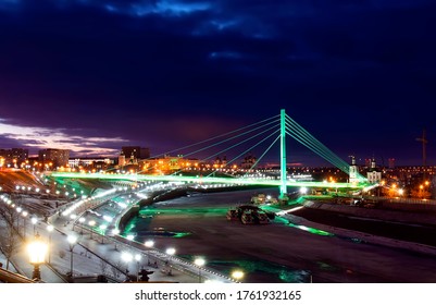 Tura Embankment In Tyumen In Winter