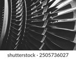 Turbine Blades, High Precision Advance Engineering. Large Fan blade Layers Steel Part Rotor In Jet Engine or Steam Power Plant.