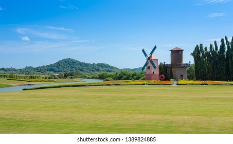 Turbine At Silverlake Vineyard Pattaya, Thailand