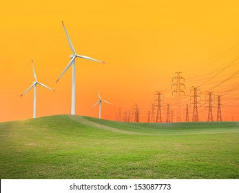 Turbines on the hill 