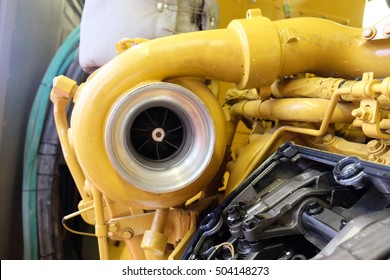 Turbo Charger On Engine.