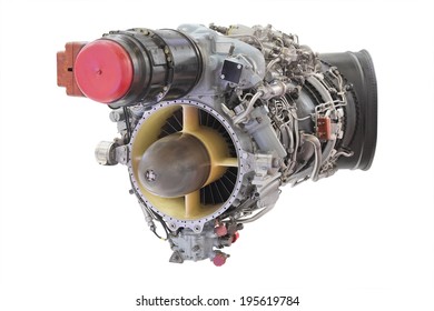 Turbo Jet Engine Under The White Background