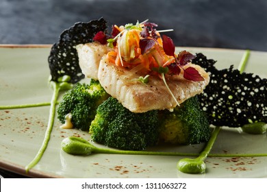 Turbot Fillet With Steamed Broccoli