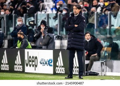 Turin, Italy. 03 April 2022. Italian SerieA Football Championship. Juventus VS Inter. Simone Inzaghi, Coach Inter.