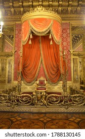 Turin, Italy - 04.28.2017: The Throne Room In The Royal Palace Of Turin