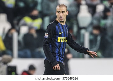 Turin, Italy. 05 Jenuary 2017. Campionato Italiano Di SerieA, Juventus Vs Inter 1-0. Rodrigo Palacio, Inter.