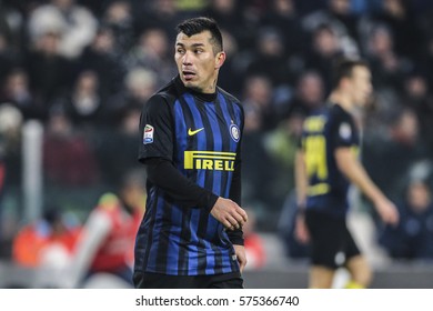 Turin, Italy. 05 Jenuary 2017. Campionato Italiano Di SerieA, Juventus Vs Inter 1-0. Gary Medel, Inter.