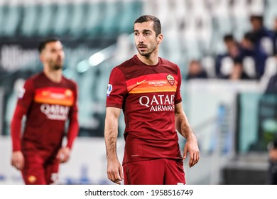 Turin, Italy. 06 February 2021. Italian SerieA Football Championship. Juventus VS Roma 2-0. Henrikh Mkhitaryan, Roma.