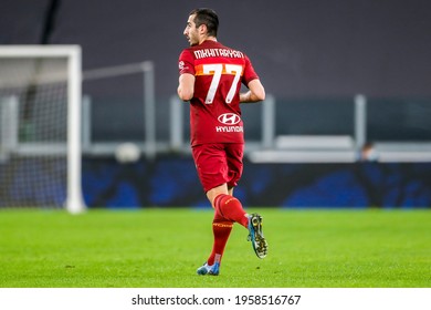 Turin, Italy. 06 February 2021. Italian SerieA Football Championship. Juventus VS Roma 2-0. Henrikh Mkhitaryan, Roma.