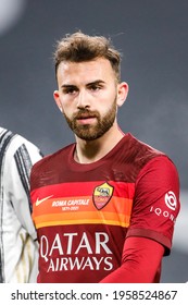 Turin, Italy. 06 February 2021. Italian SerieA Football Championship. Juventus VS Roma 2-0. Borja Mayoral, Roma.