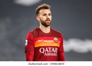 Turin, Italy. 06 February 2021. Italian SerieA Football Championship. Juventus VS Roma 2-0. Borja Mayoral, Roma.