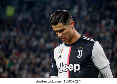 Turin, Italy. 10 November 2019. Campionato Italiano Serie A, Juventus Vs Milan 1-0. Cristiano Ronaldo, Juventus, Sad And Disappointed.