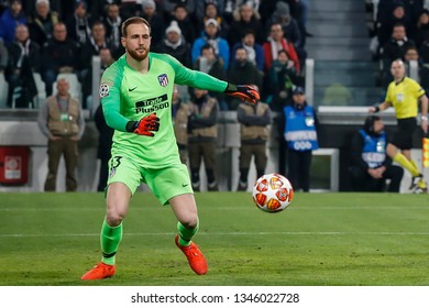 Turin, Italy. 12 March 2019. Uefa Champions League, Juventus Vs Atletico Madrid 3-0. Jan Oblak, Goalkeeper Atletico Madrid.