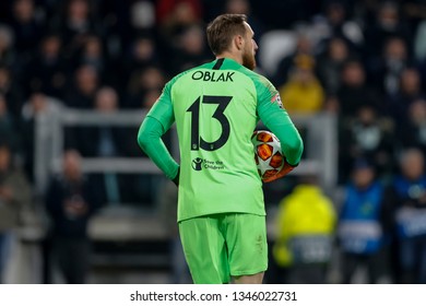 Turin, Italy. 12 March 2019. Uefa Champions League, Juventus Vs Atletico Madrid 3-0. Jan Oblak, Goalkeeper Atletico Madrid.