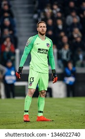 Turin, Italy. 12 March 2019. Uefa Champions League, Juventus Vs Atletico Madrid 3-0. Jan Oblak, Goalkeeper Atletico Madrid.