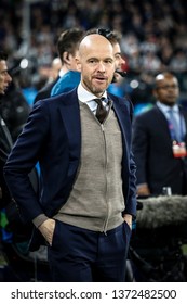 Turin, Italy. 16 April 2019. UEFA Champions League, Juventus Vs Ajax 1-2. Erik Ten Hag, Manager Ajax.